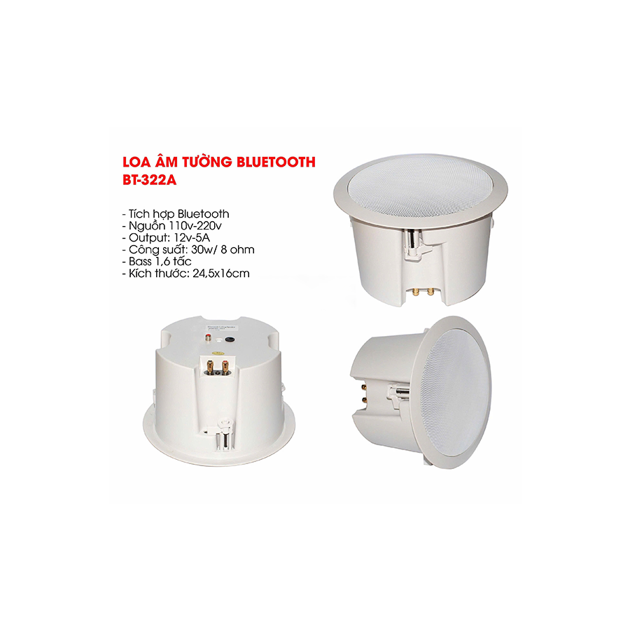 Loa Âm Trần Bluetooth BT-322A
